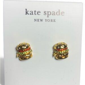 Kate Spade Gold and Multicolor Burger Earrings (53)